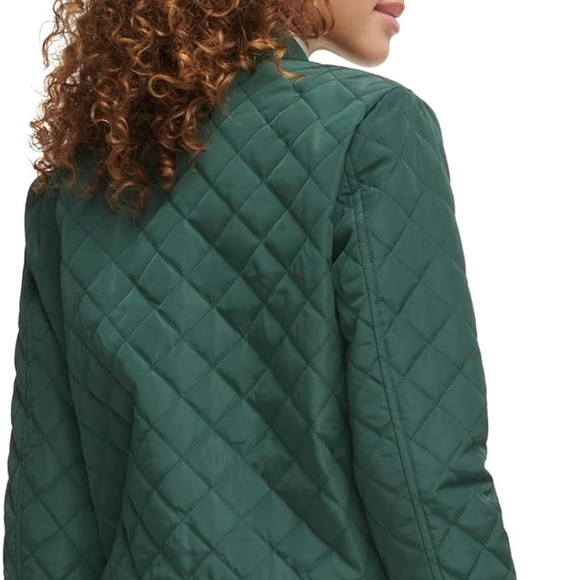 Levi's Women's Darkest Spruce Green Sz Extra Small Diamond Quilted Bomber Jacket - Picture 8 of 8